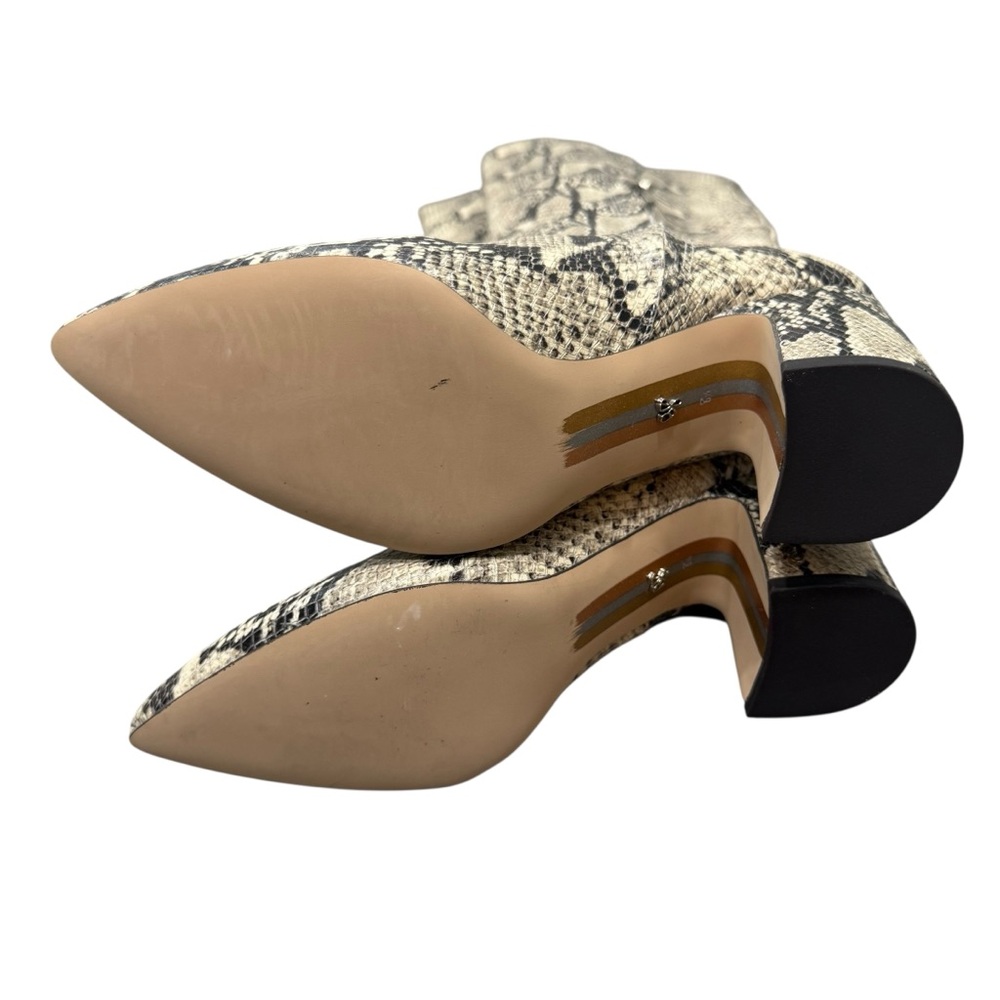 Sam Edelman Hai Snake Heel Point Toe Tall Boots Size 8.5 New without box - Picture 7 of 8